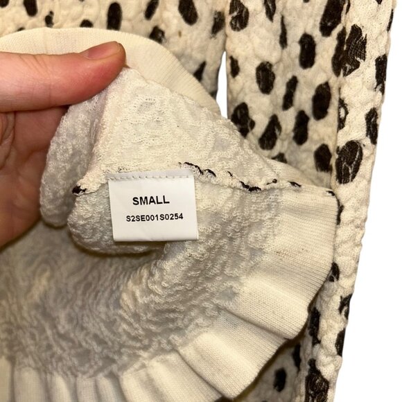 Leggiadro Italy FANTASTIC cream black spotted animal leopard top S - Picture 7 of 7